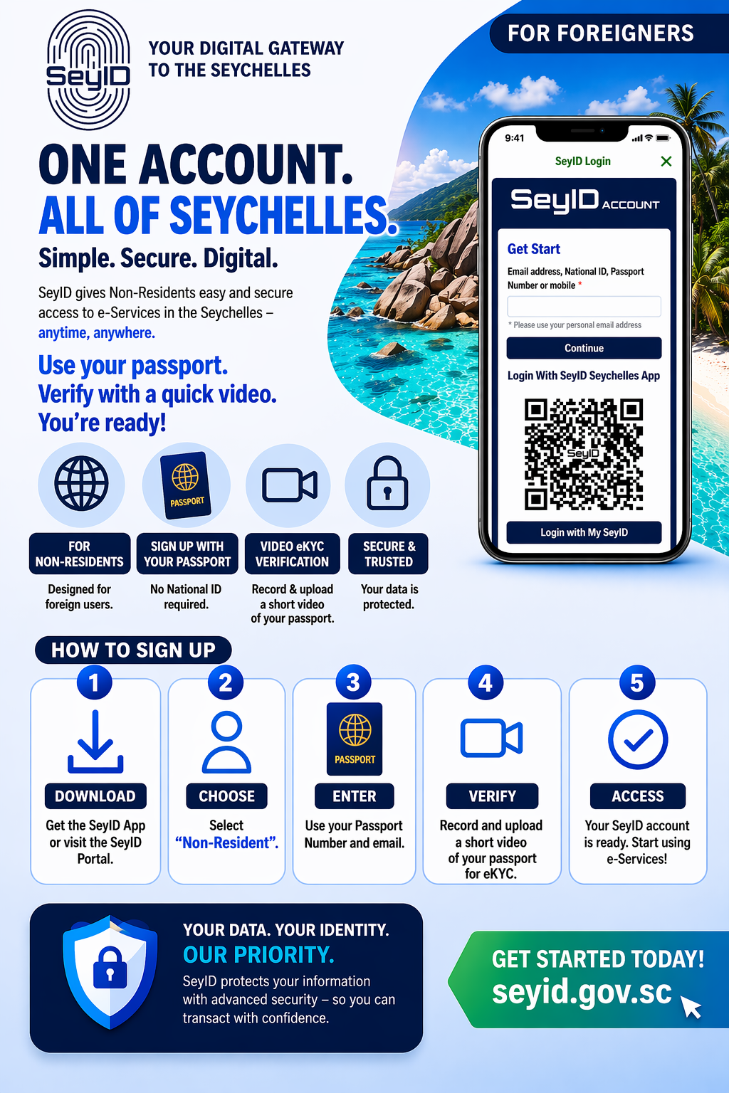 Live Seychelles handle it all online poster